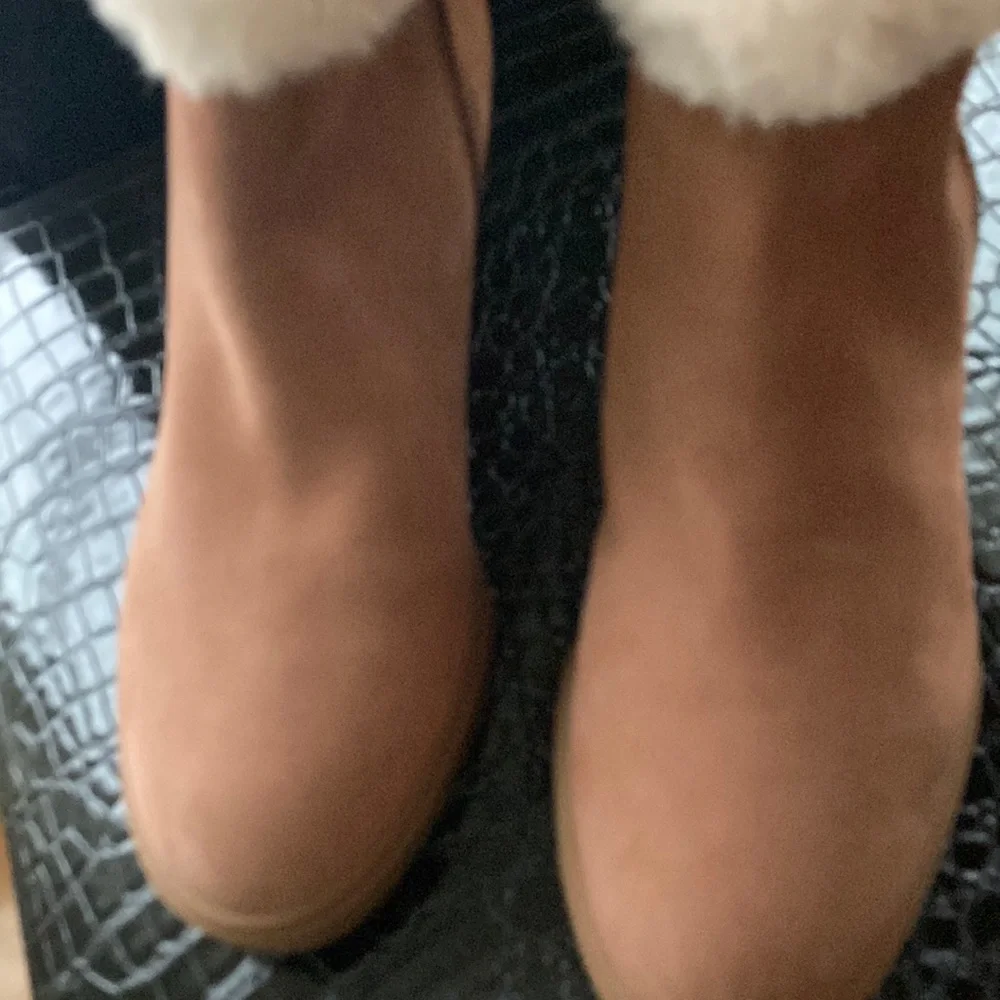L.Paola suede wedge boots fur trimmed - Picture 2 of 16